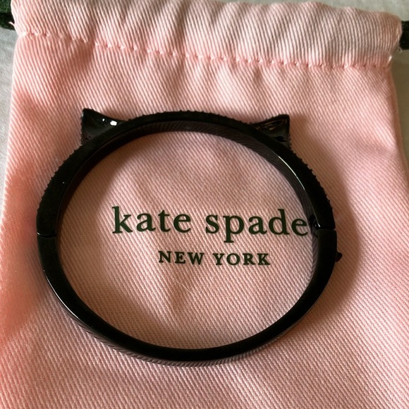 Kate Spade: Black Cat Ear Bracelet- Pink Pouch - Picture 7 of 13